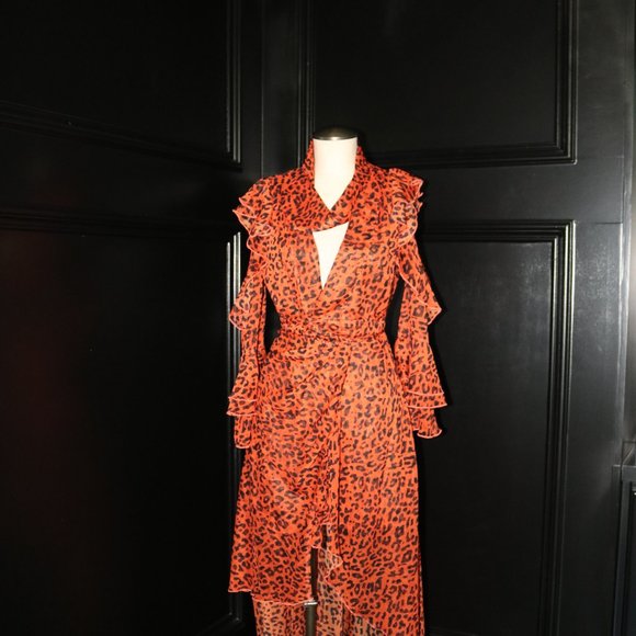 Dresses & Skirts - Blue B orange leopard dress